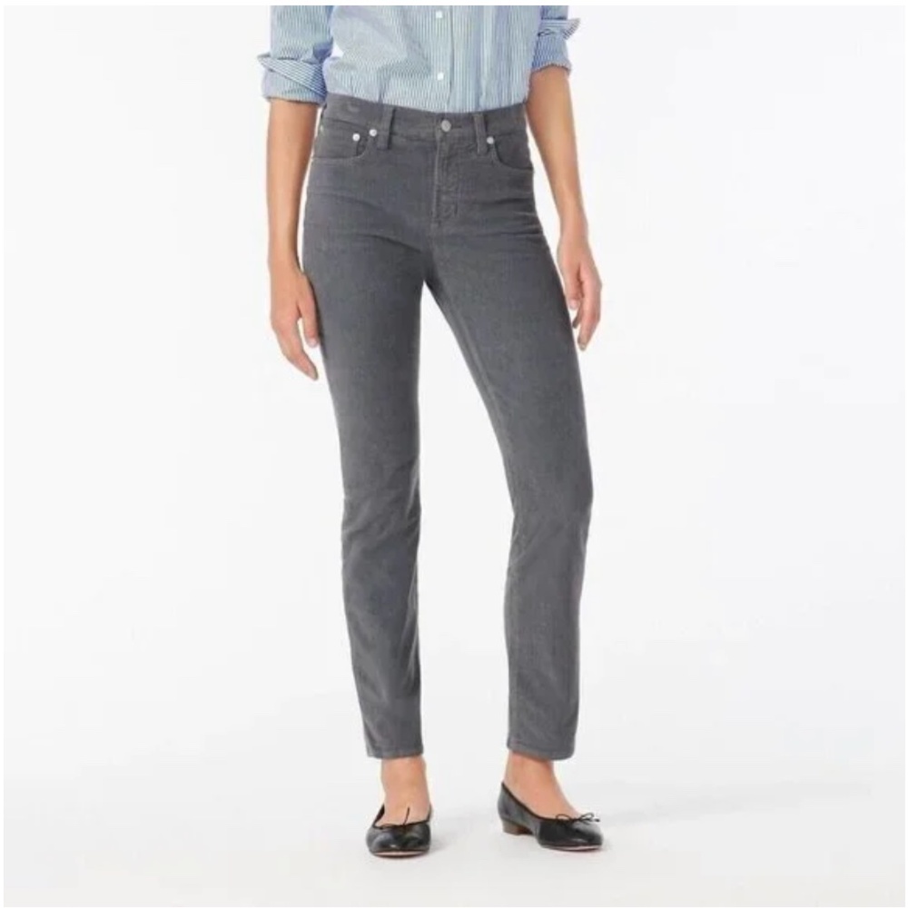 J. Crew Charcoal Gray Corduroy Vintage Slim Straight Leg Pants